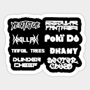 Blackout name list Sticker